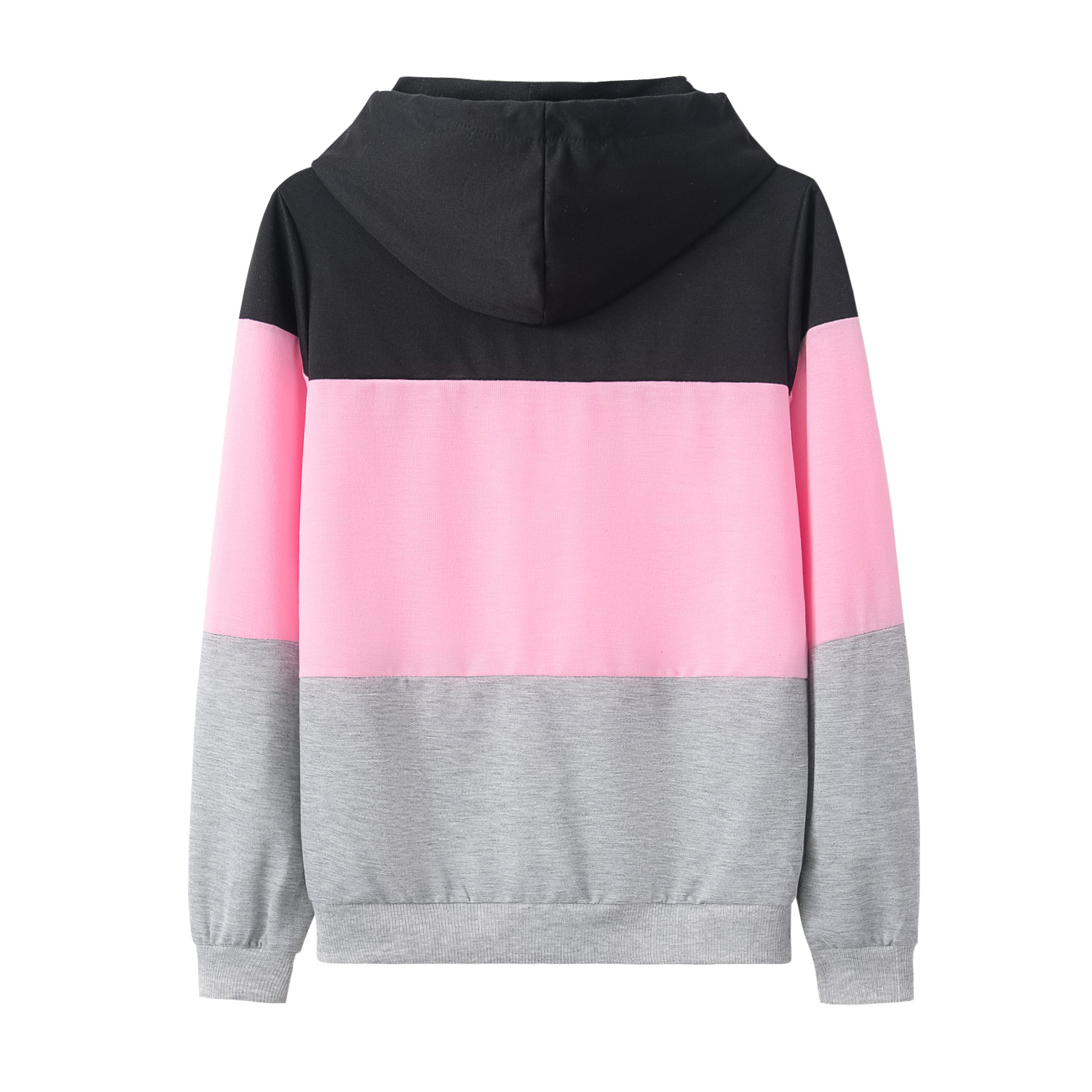 womens color block hoodie long sleeve drawstring thermal hoodies sweatshirt womens clothing details 3