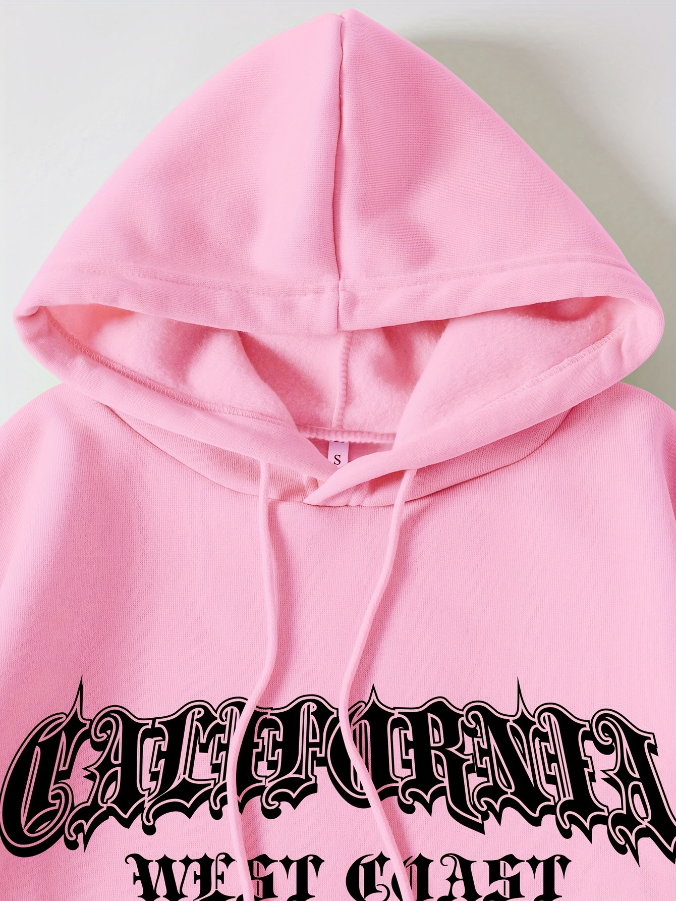 california letter print hoodies casual drawstring long sleeve sweatshirt womens clothing details 23