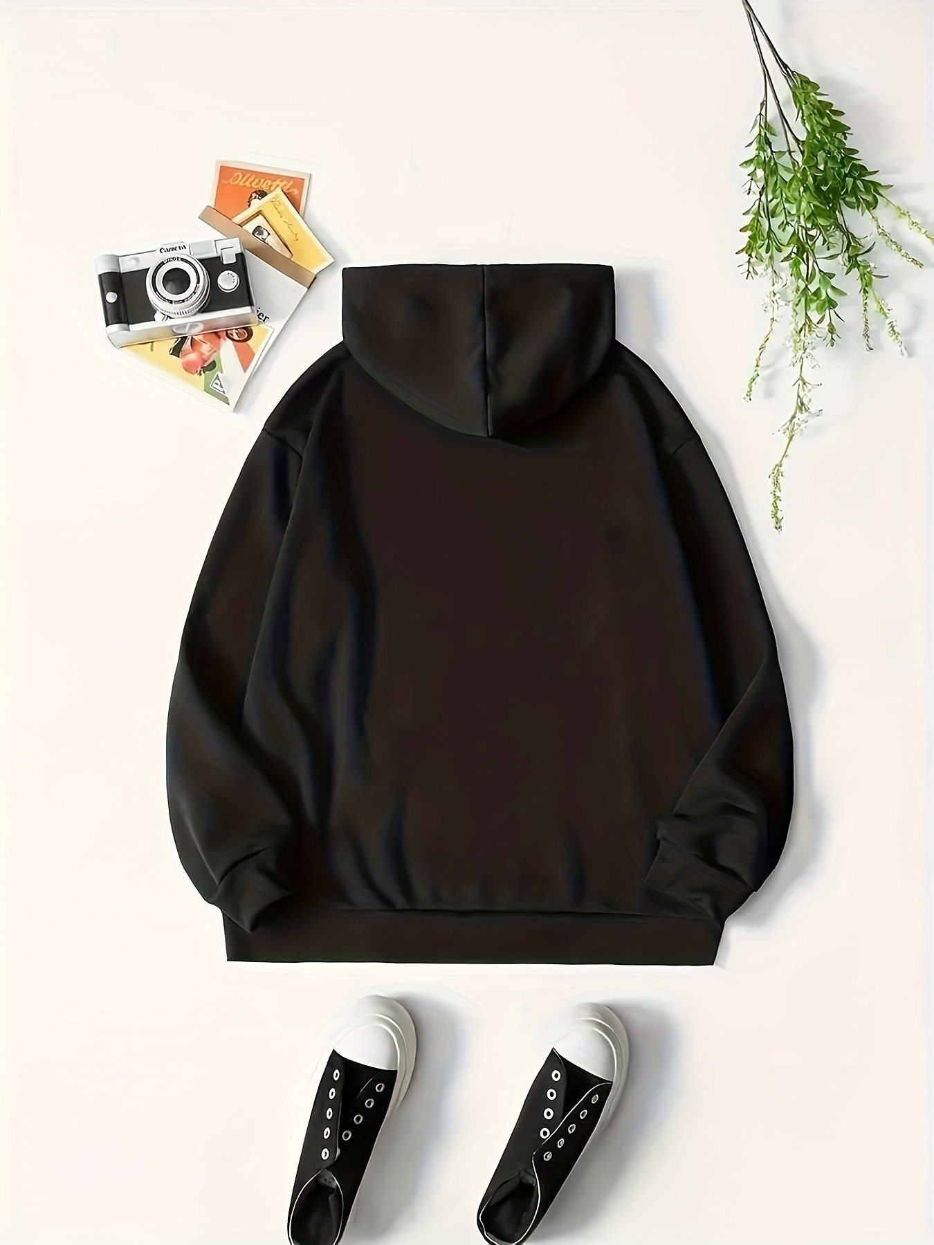 los angeles letter print drawstring hoodie casual long sleeve pocket sweatshirt womens clothing details 13