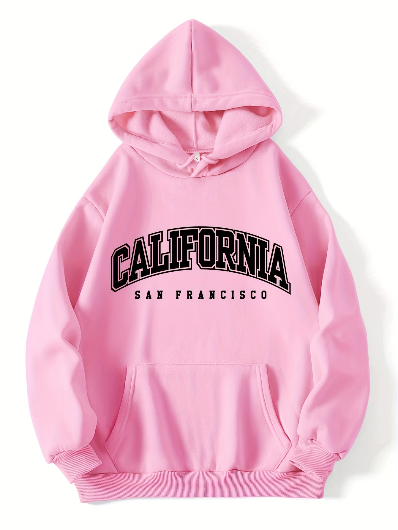 california print kangaroo pocket hoodie casual long sleeve drawstring hoodies sweatshirt womens clothing details 0