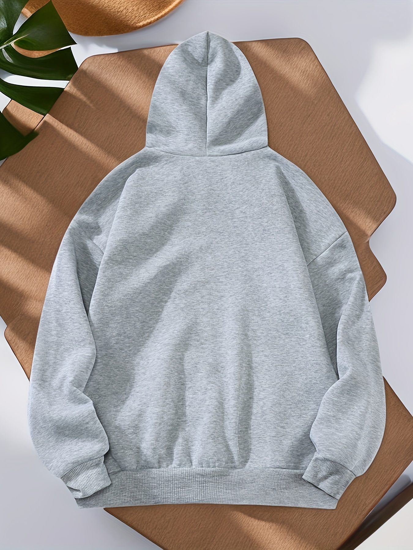 letter print kangaroo pocket hoodie casual long sleeve drawstring hoodies sweatshirt womens clothing details 1