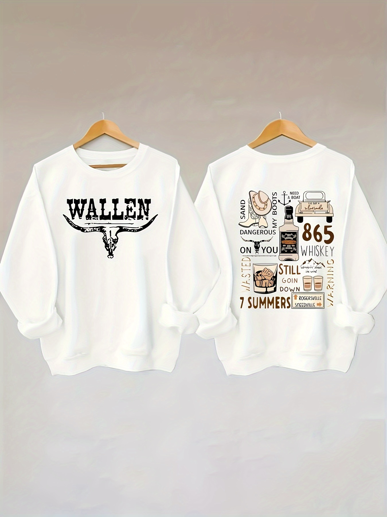 graphic letter print pullover sweatshirt casual long sleeve crew neck sweatshirt for fall winter womens clothing details 5