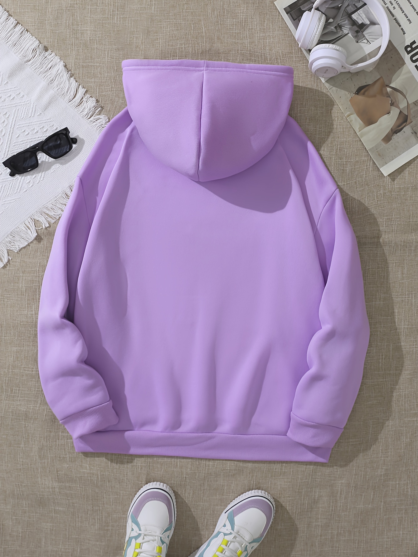 drawstring thermal hoodies long sleeve solid casual sweatshirt womens clothing details 31