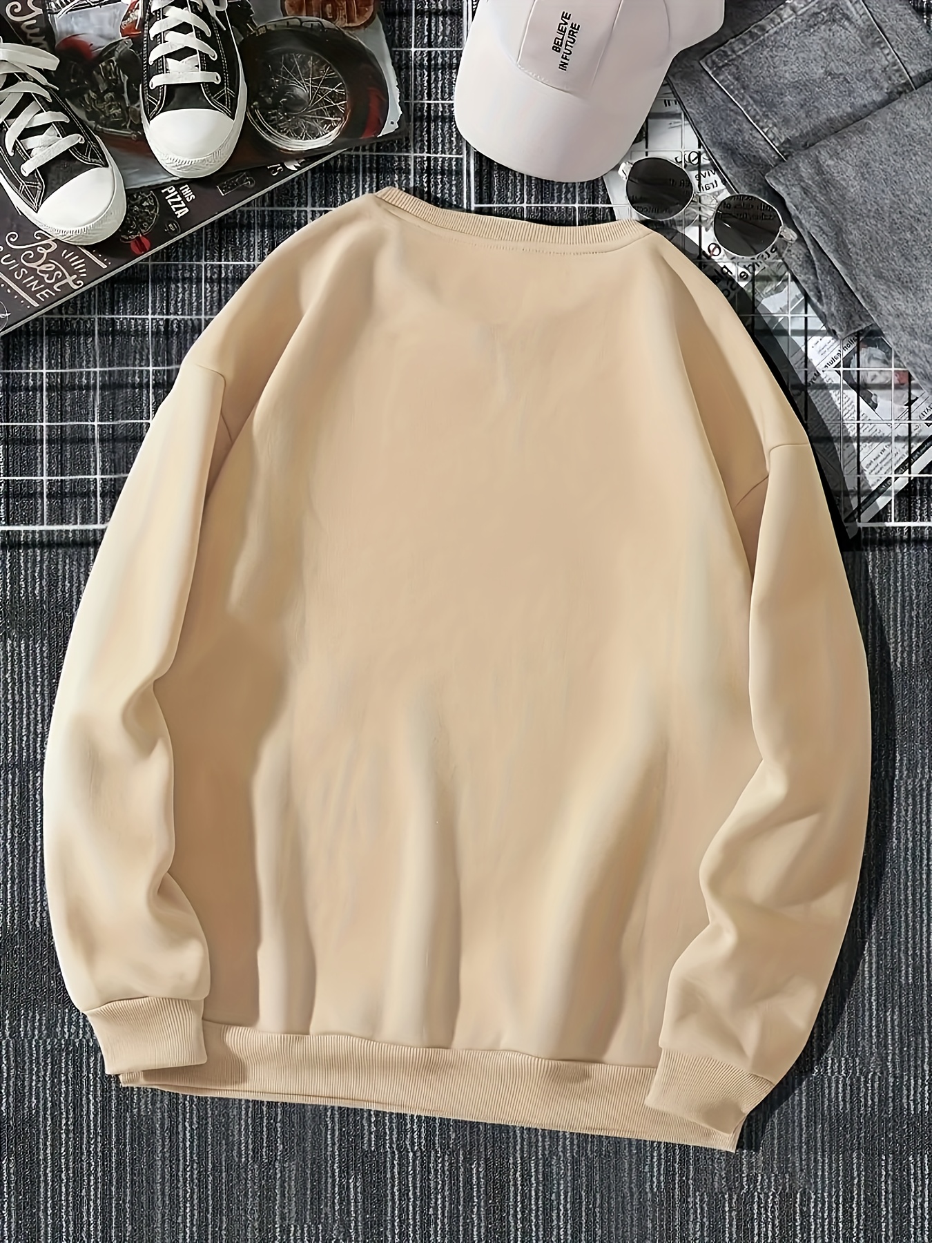 cow letter print pullover sweatshirt casual long sleeve crew neck sweatshirt for fall winter womens clothing details 8