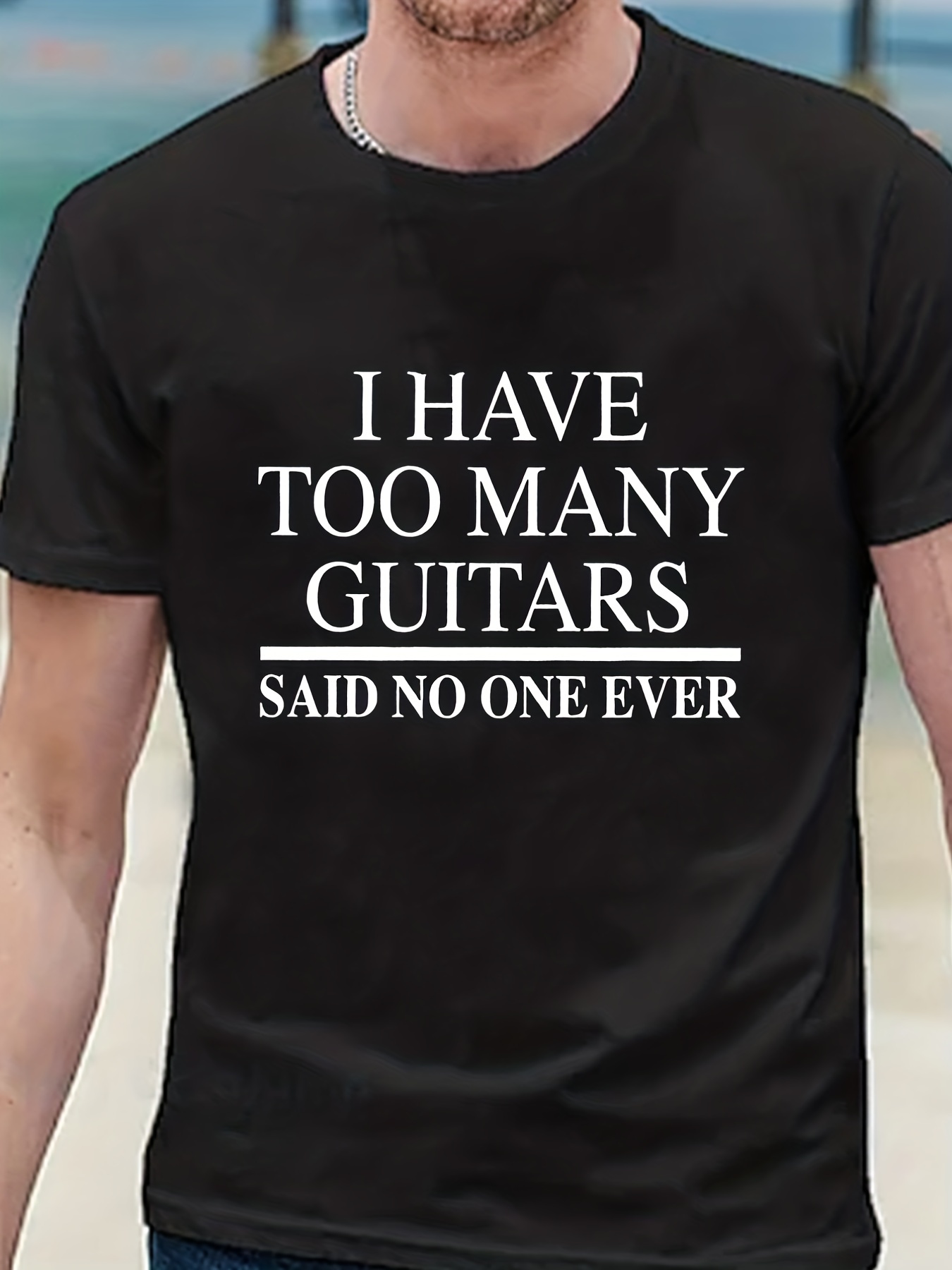 tees for men funny too many guitars print t shirt casual short sleeve tshirt for summer spring fall tops as gifts for guitar players details 13