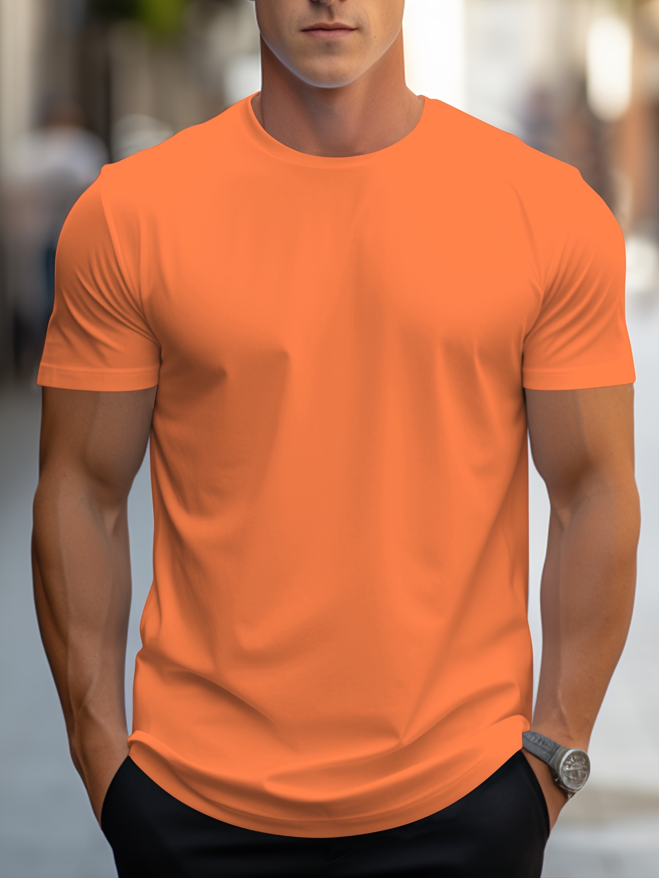 fashion summer mens slim fit t shirt for daily casual wear details 36