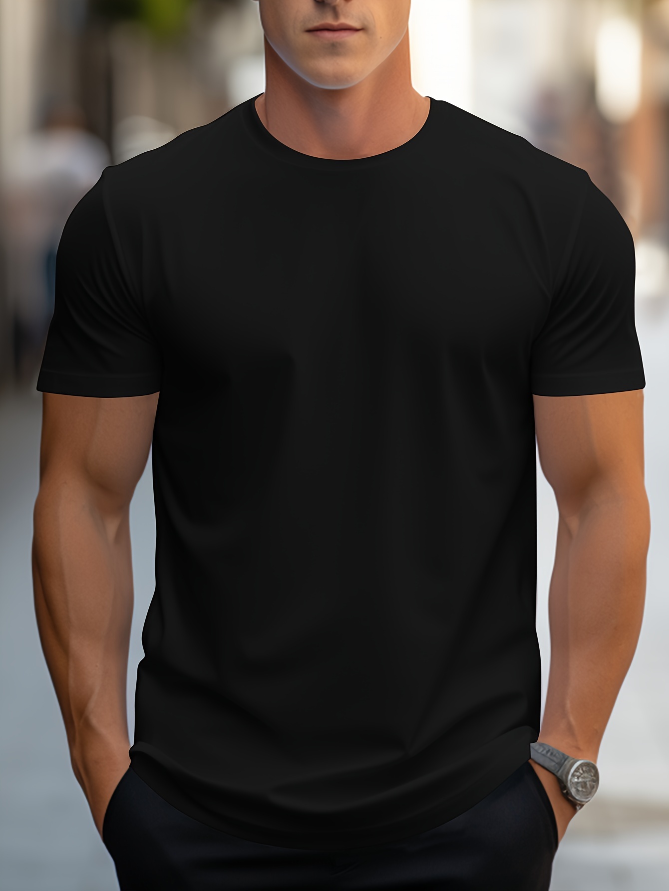 fashion summer mens slim fit t shirt for daily casual wear details 42