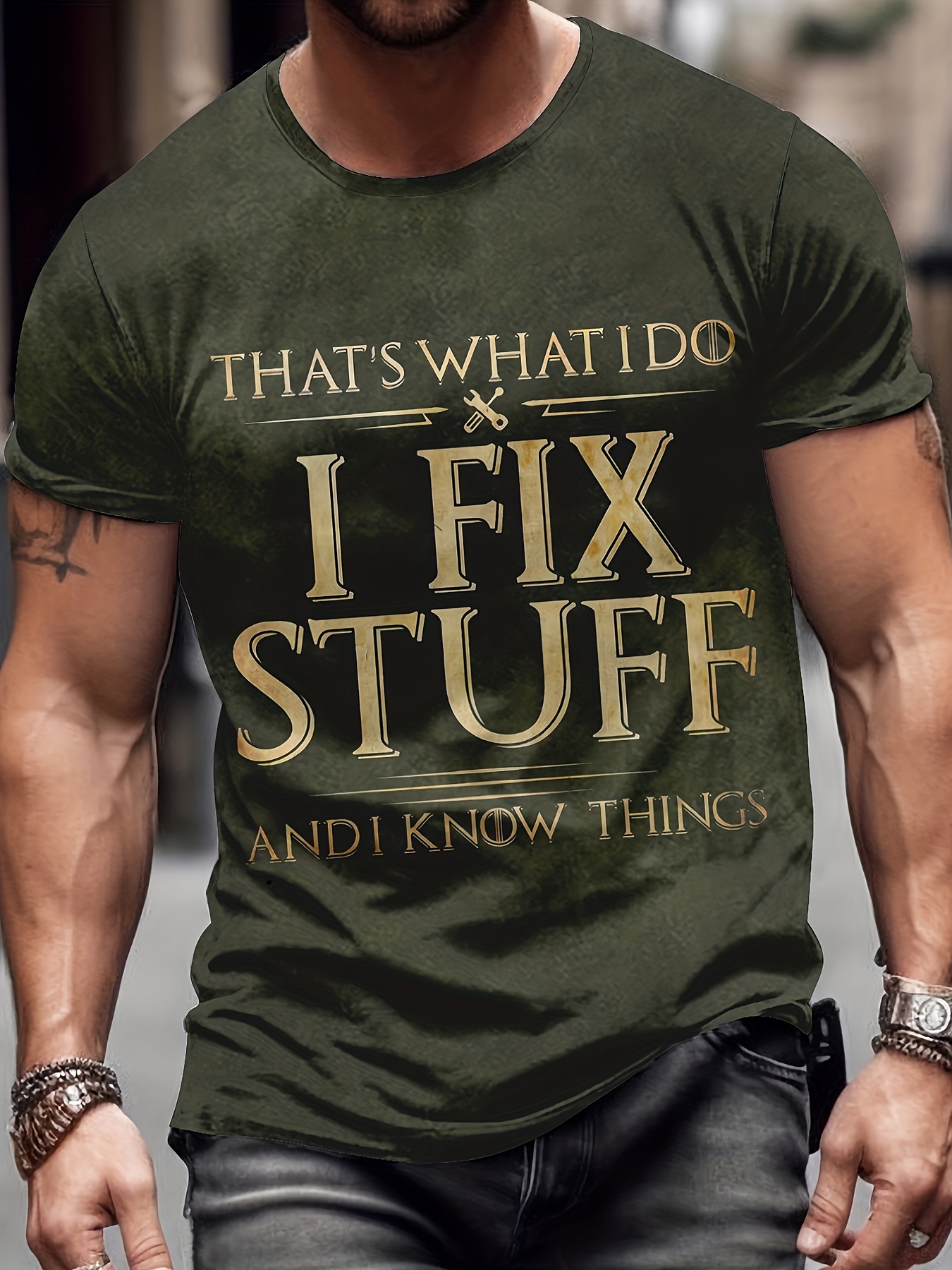 fix stuff slogan 3d digital pattern print graphic mens t shirts causal tees short sleeves comfortable pullover tops mens summer clothing details 10