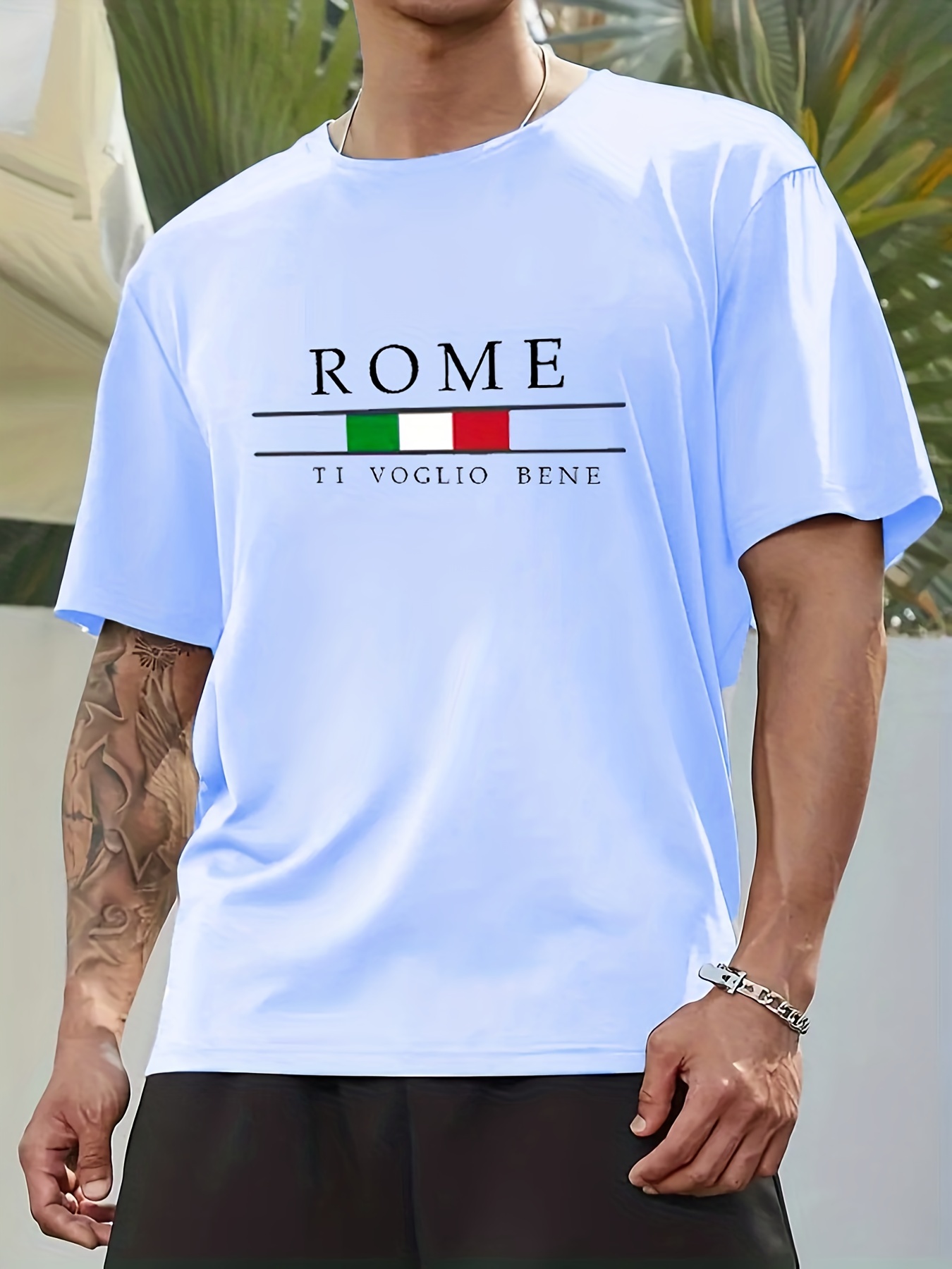 rome print mens t shirt for summer outdoor stylish mens crew neck tops gift for men details 23