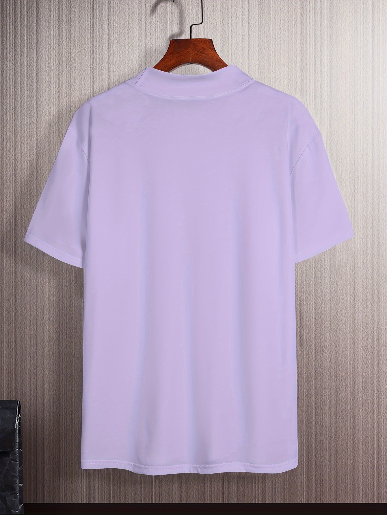 mens high neck stretch elegant t shirt details 6