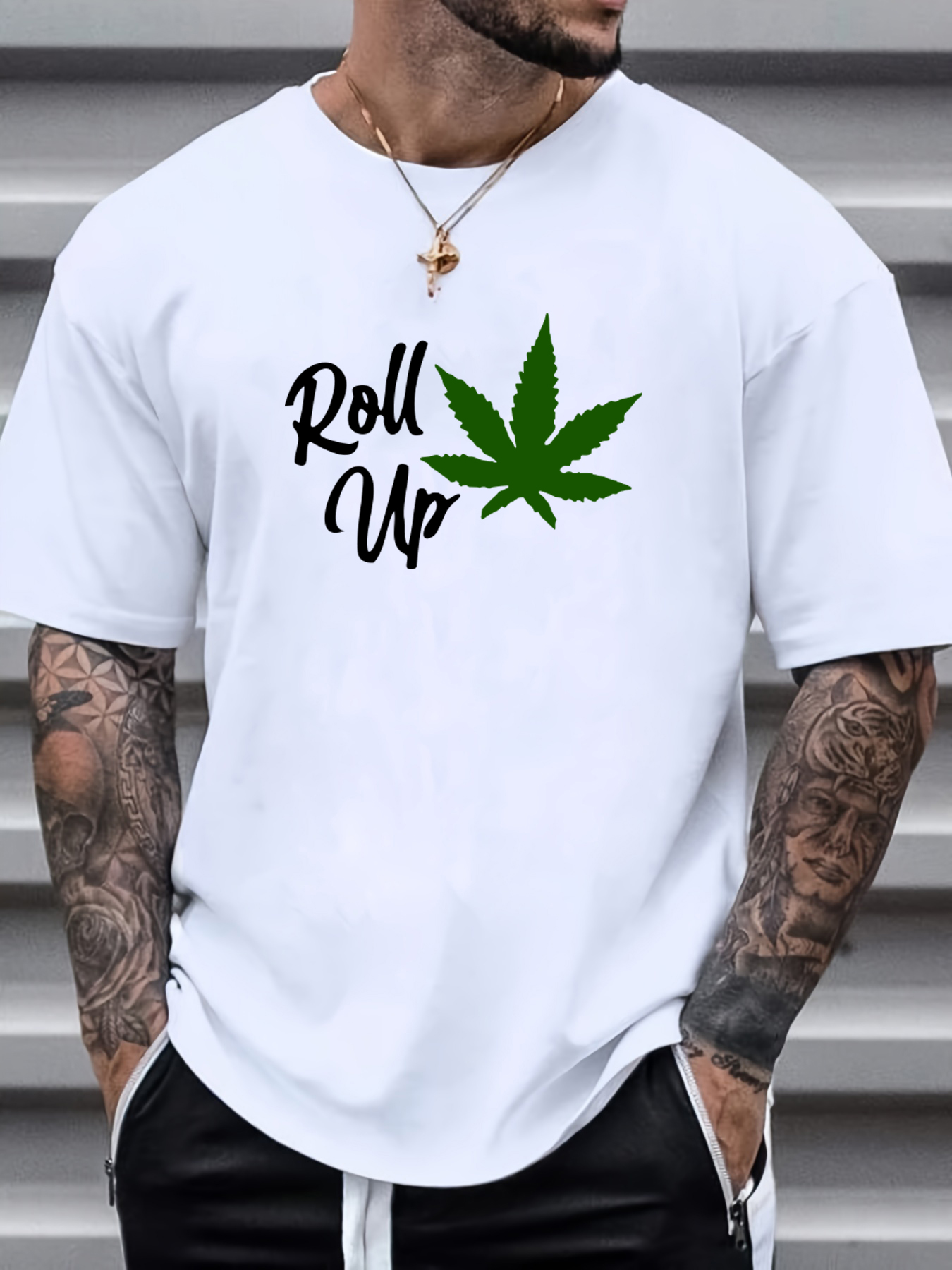 tees for men roll up leaf print t shirt casual short sleeve tshirt for summer spring fall tops as gifts details 5