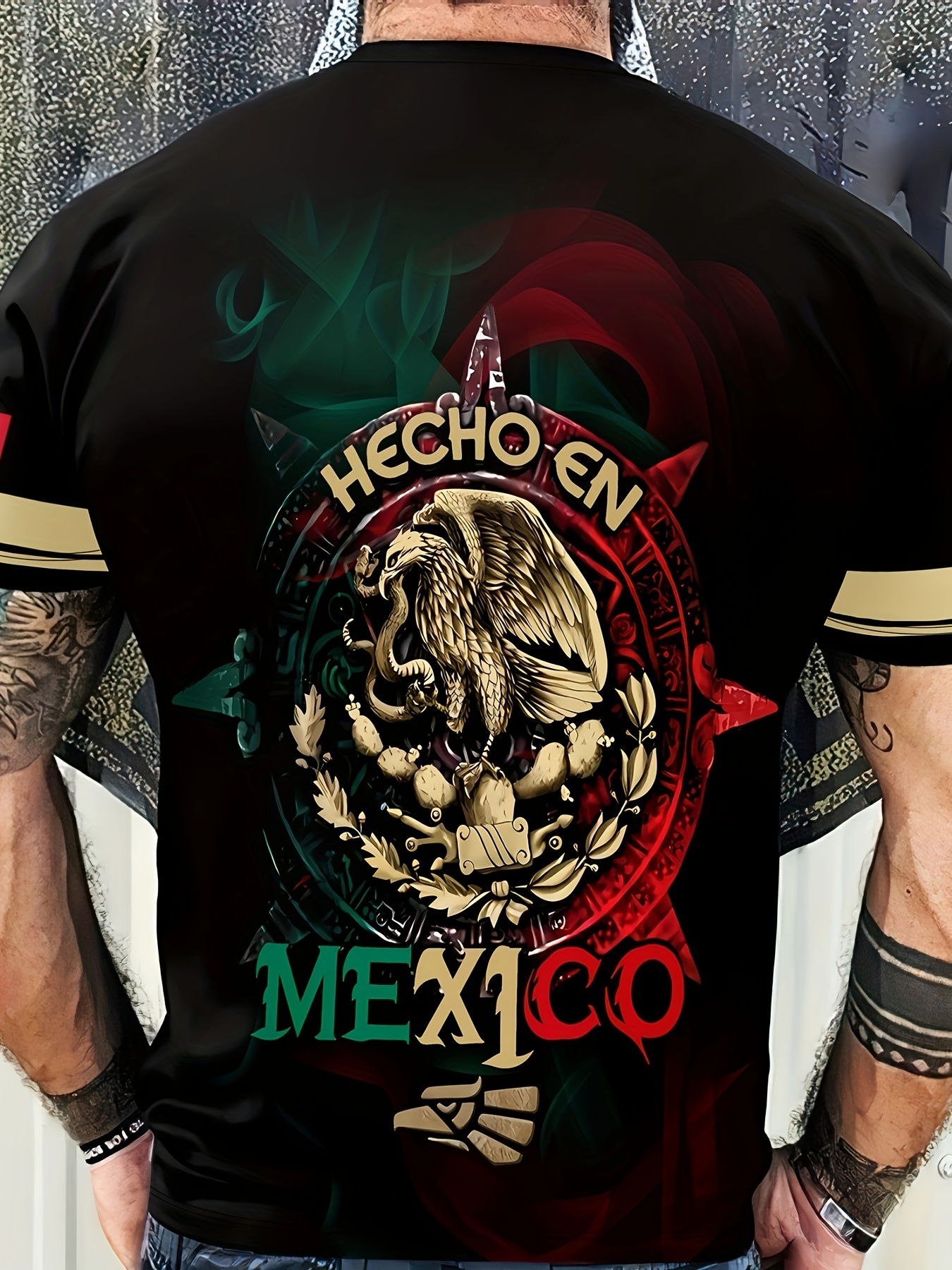 retro mexico pattern print mens graphic design crew neck novel t shirt casual comfy tees tshirts for summer mens clothing tops for daily vacation resorts details 1