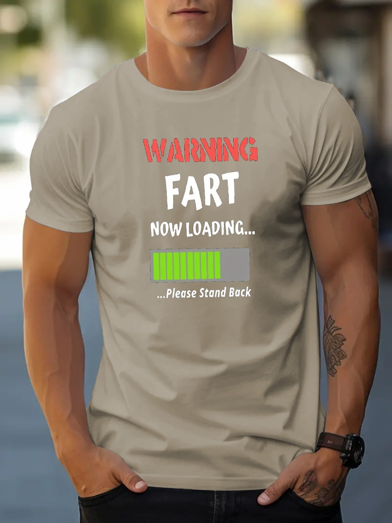 warning fart loading print mens short sleeve t shirt summer t shirt top details 10