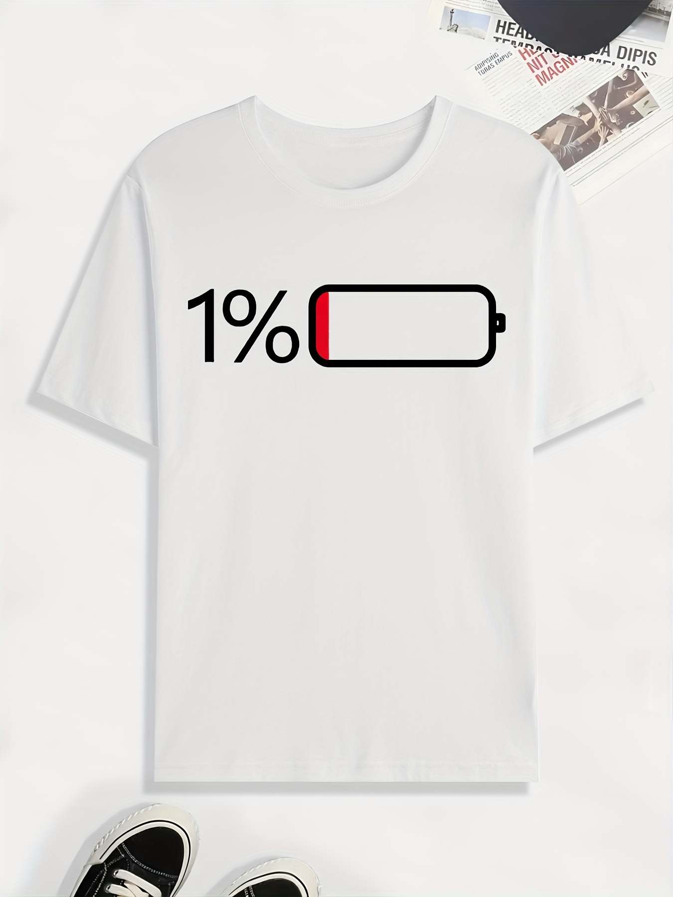 battery low print-battery low print t shirt tees for men casual short sleeve tshirt for summer spring fall tops as gifts details 5