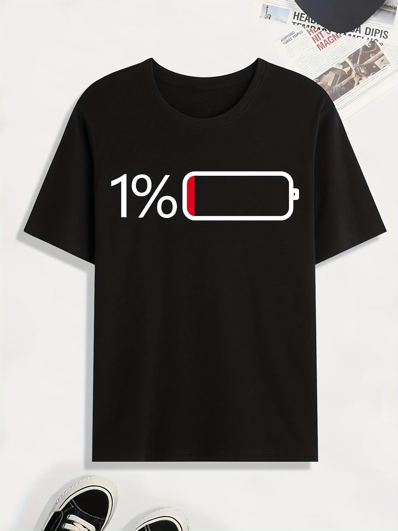 battery low print-battery low print t shirt tees for men casual short sleeve tshirt for summer spring fall tops as gifts details 11