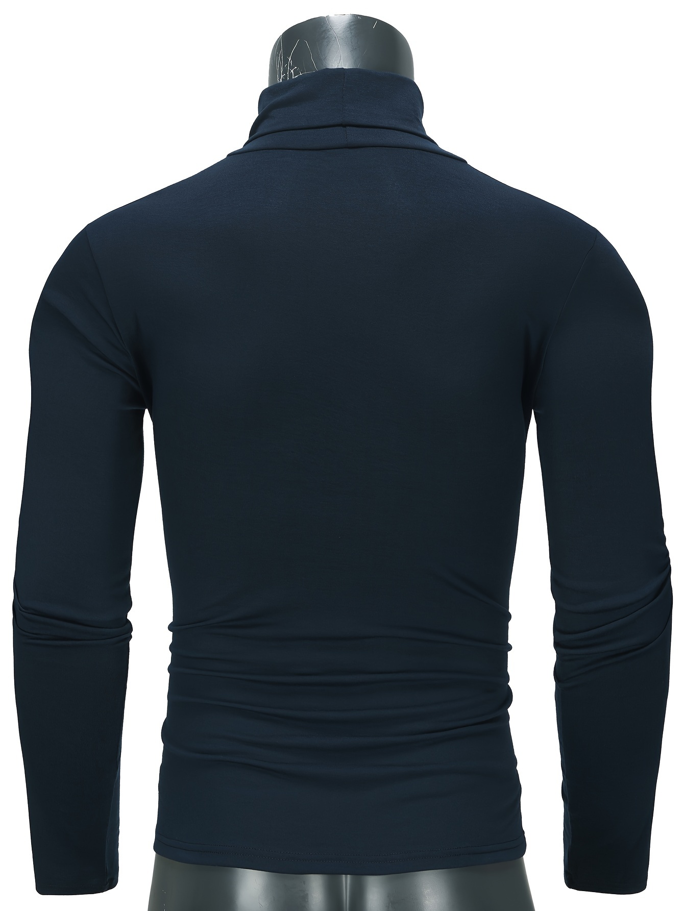 stylish multicolor bottoming shirt mens turtleneck long sleeved t shirt details 11