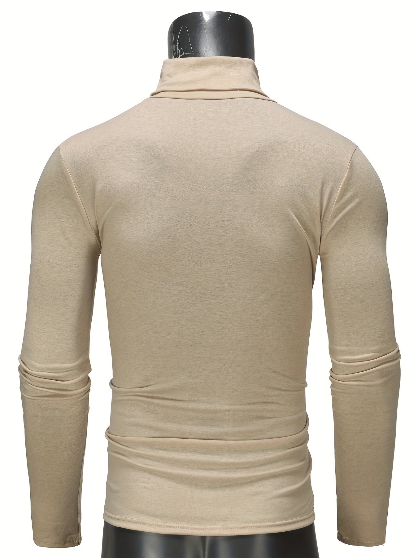 stylish multicolor bottoming shirt mens turtleneck long sleeved t shirt details 17