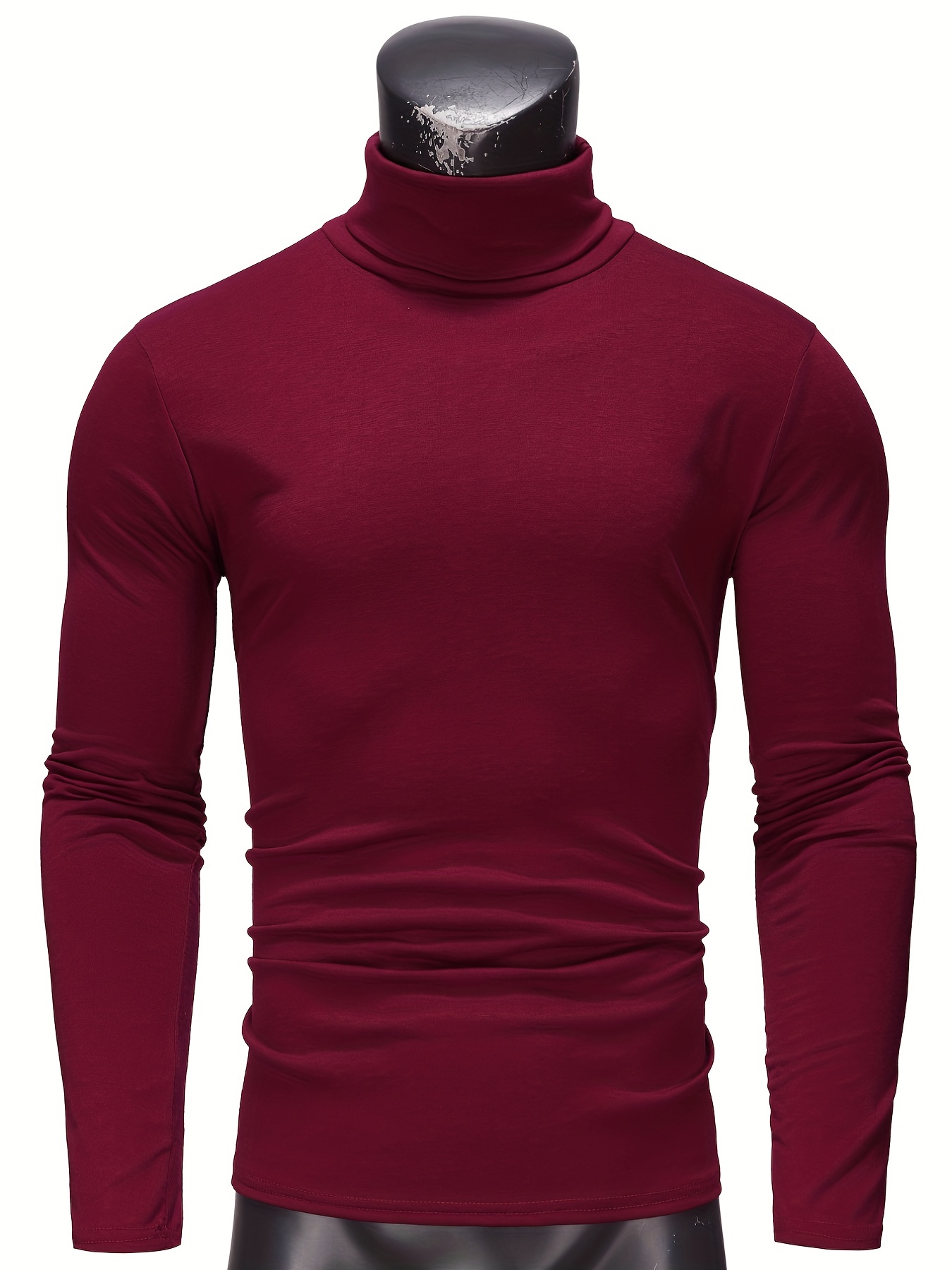 stylish multicolor bottoming shirt mens turtleneck long sleeved t shirt details 20