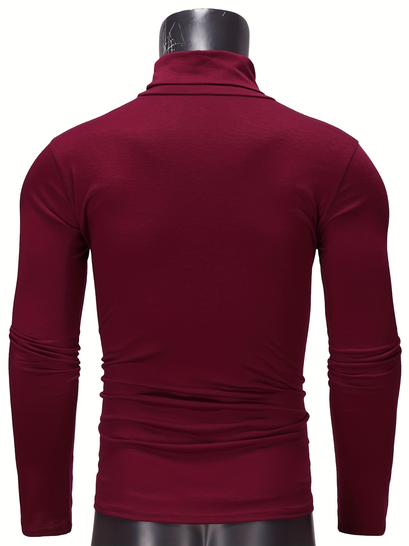 stylish multicolor bottoming shirt mens turtleneck long sleeved t shirt details 23