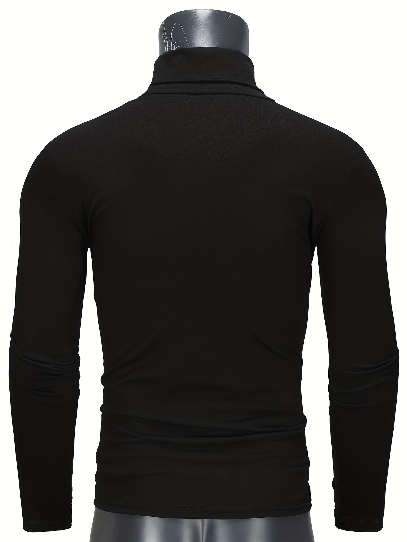 one size smaller close fitting and thin mens casual long sleeve turtleneck base layer shirt best sellers details 11