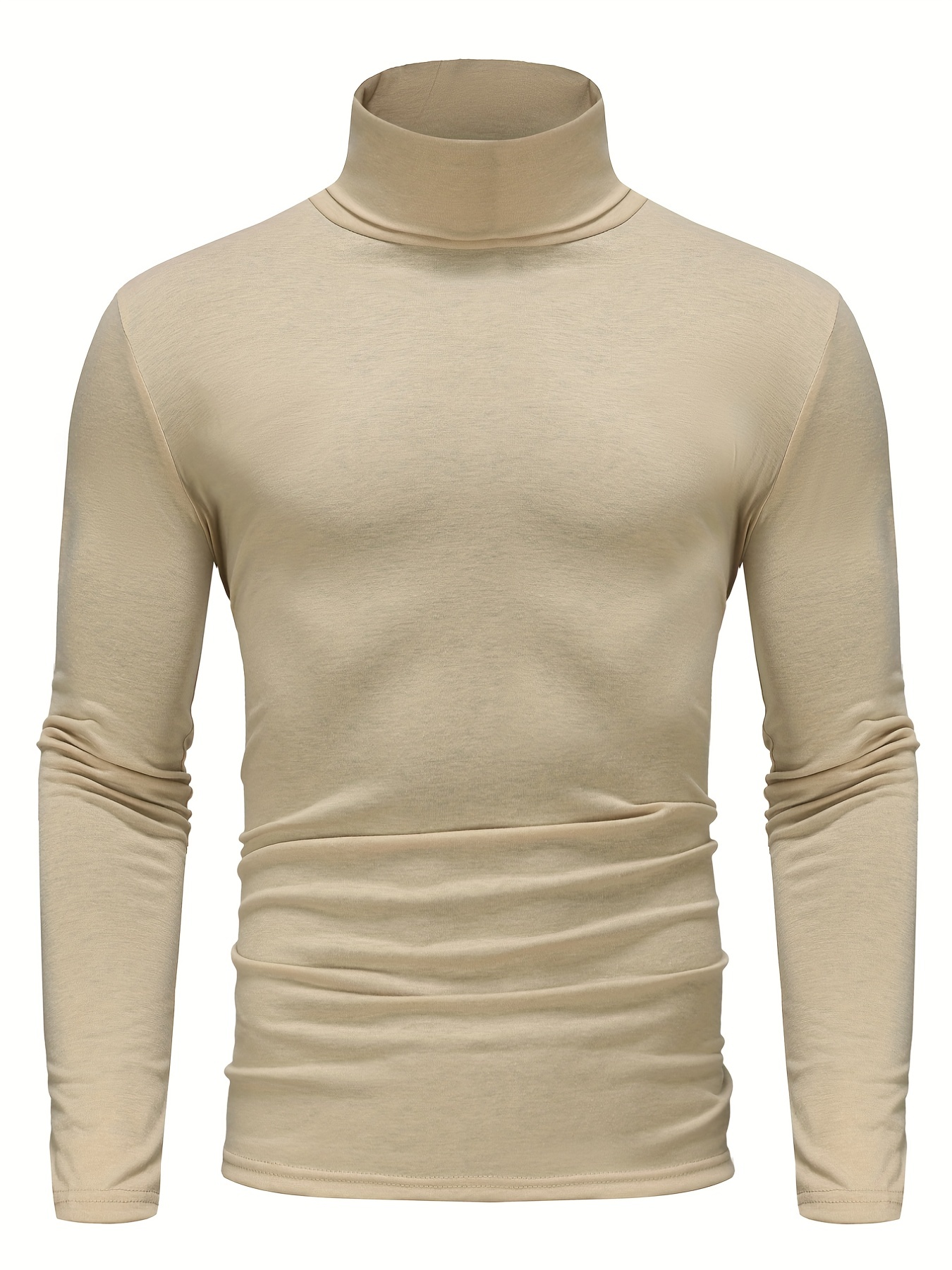 one size smaller close fitting and thin mens casual long sleeve turtleneck base layer shirt best sellers details 14