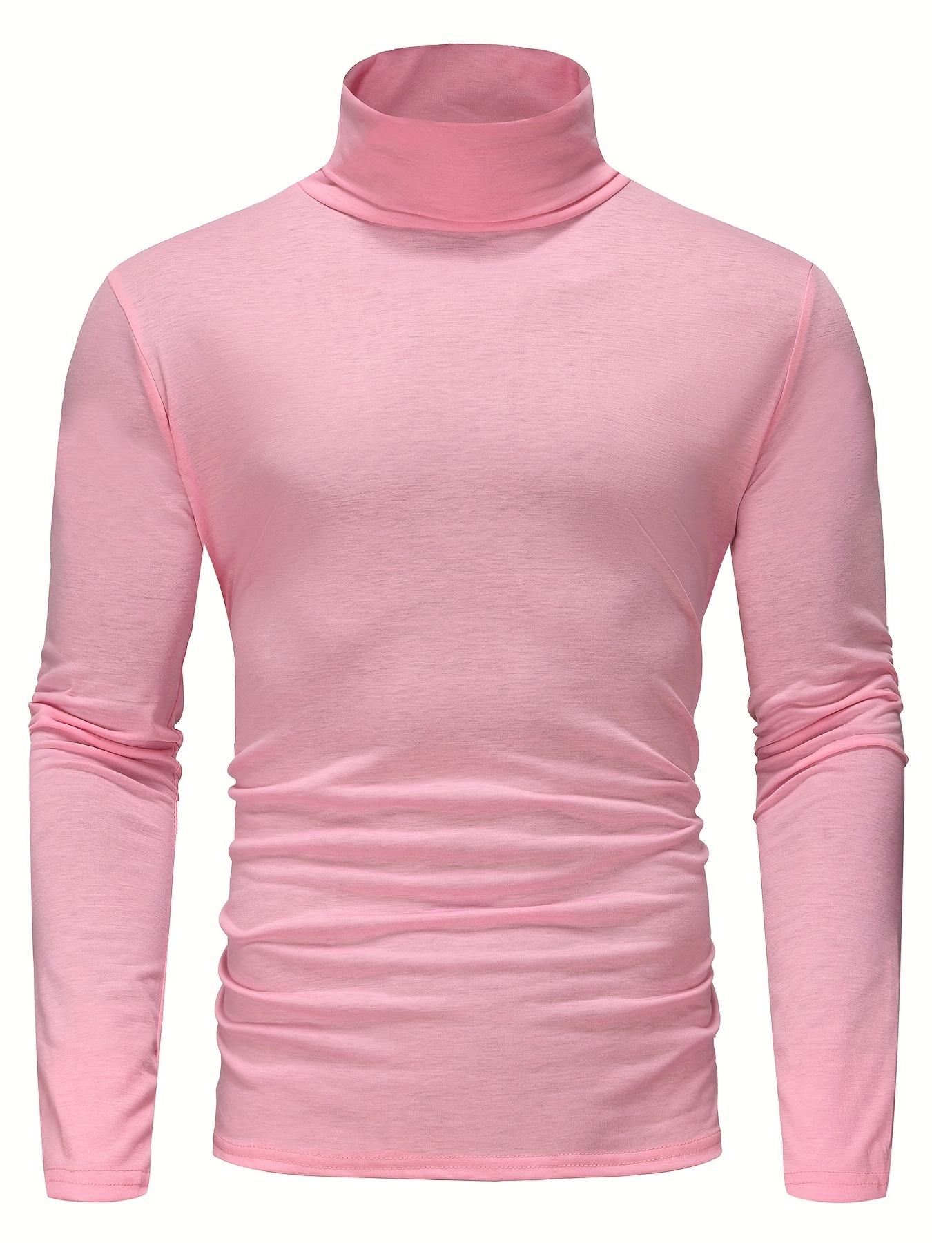 one size smaller close fitting and thin mens casual long sleeve turtleneck base layer shirt best sellers details 44