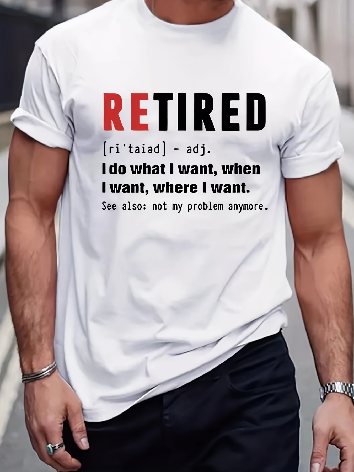 funny retired definition print t shirt tees for men casual short sleeve tshirt for summer spring fall tops as gifts details 10