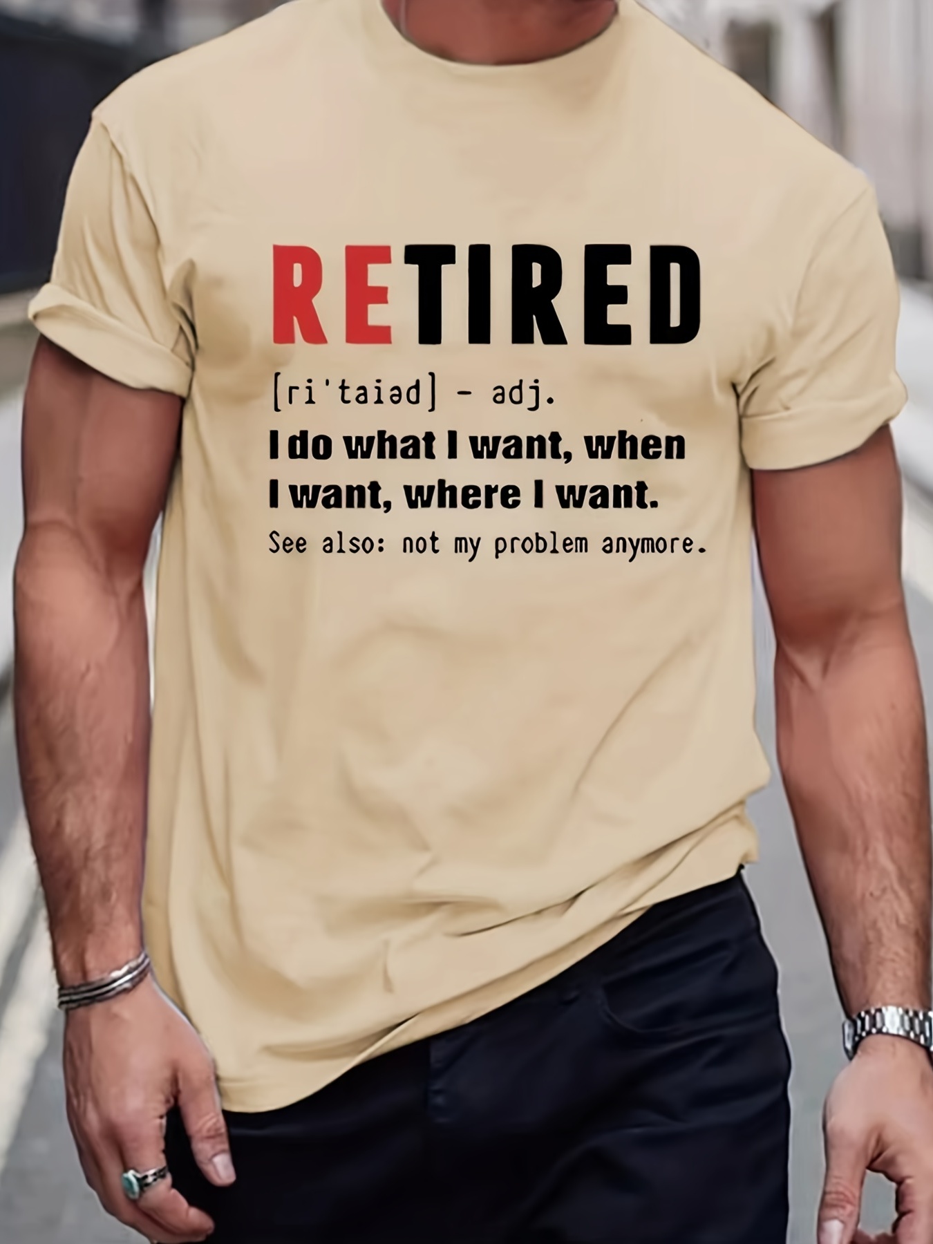 funny retired definition print t shirt tees for men casual short sleeve tshirt for summer spring fall tops as gifts details 16