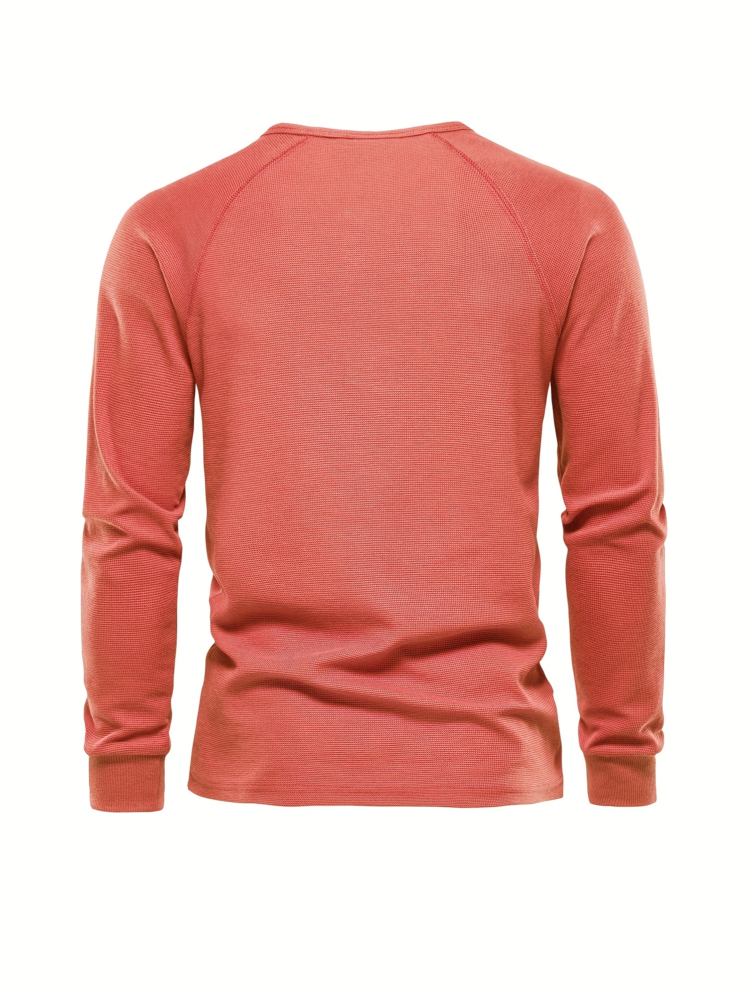 waffle henley t shirt mens basic breathable long sleeve henley t shirts details 26