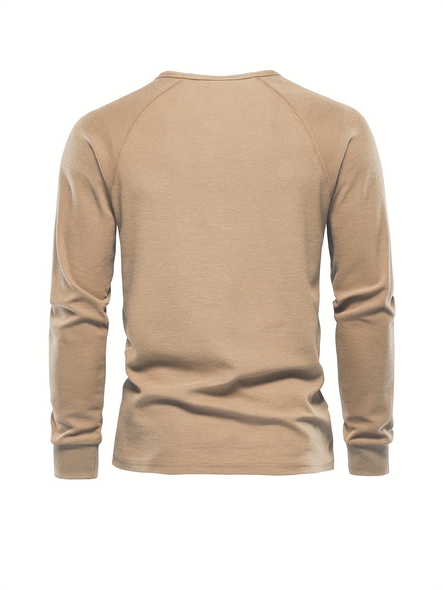 waffle henley t shirt mens basic breathable long sleeve henley t shirts details 31