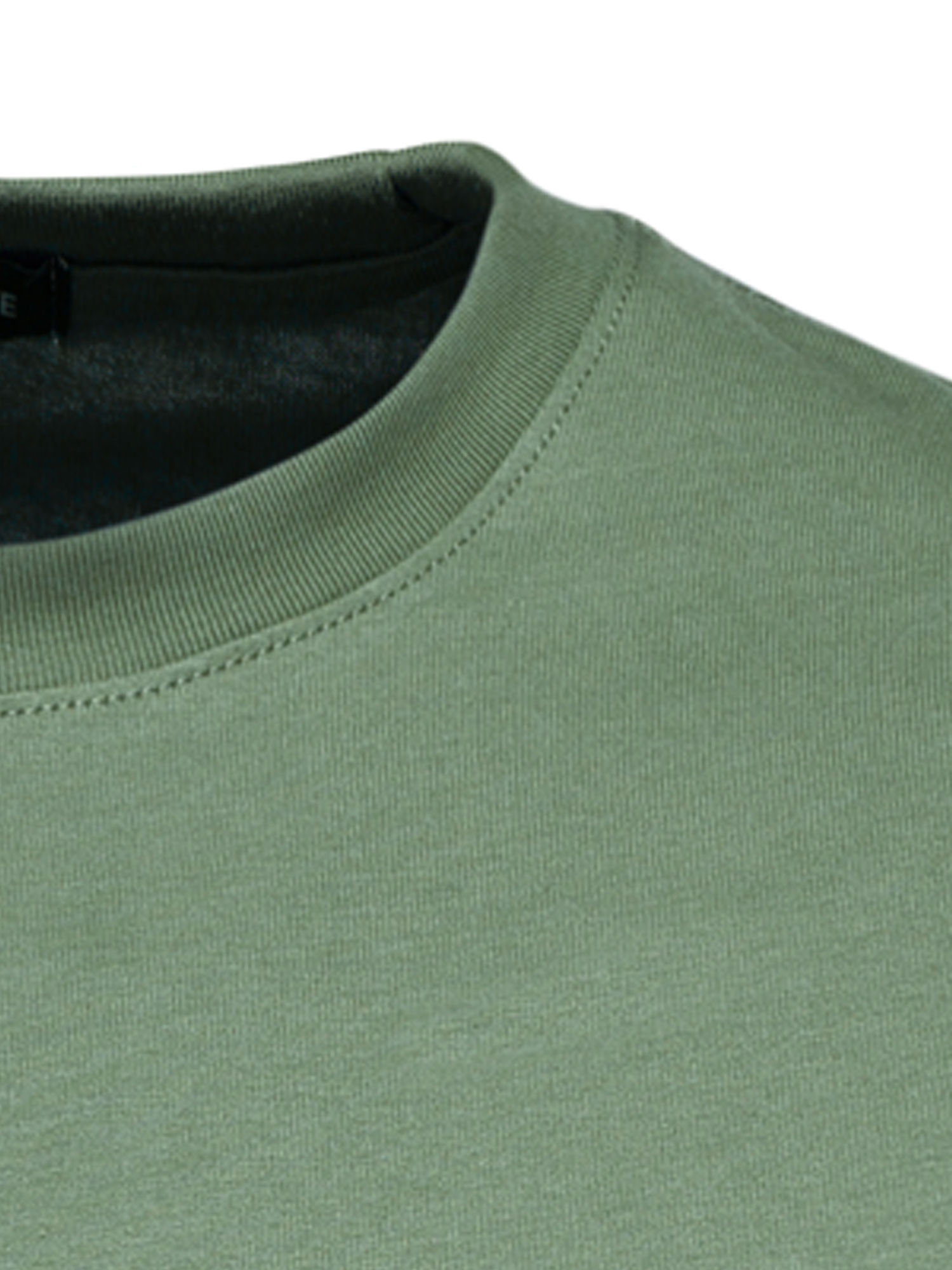 mens basic solid cotton o neck long sleeve t shirt details 4