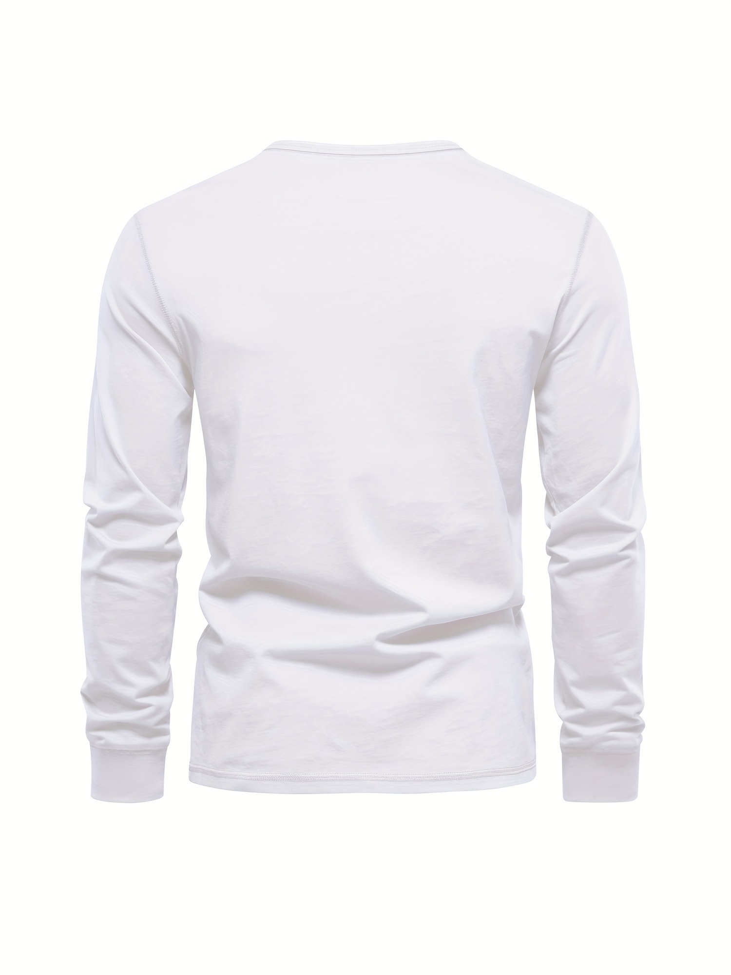 mens henley collar long sleeve cotton t shirt details 14