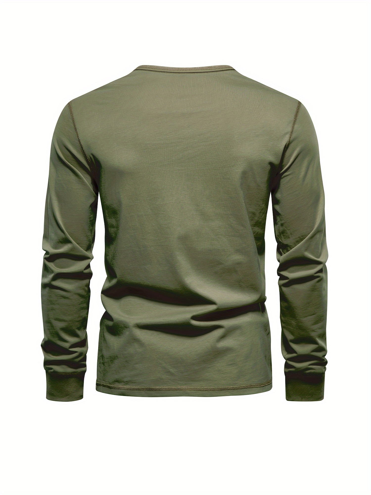 mens henley collar long sleeve cotton t shirt details 20