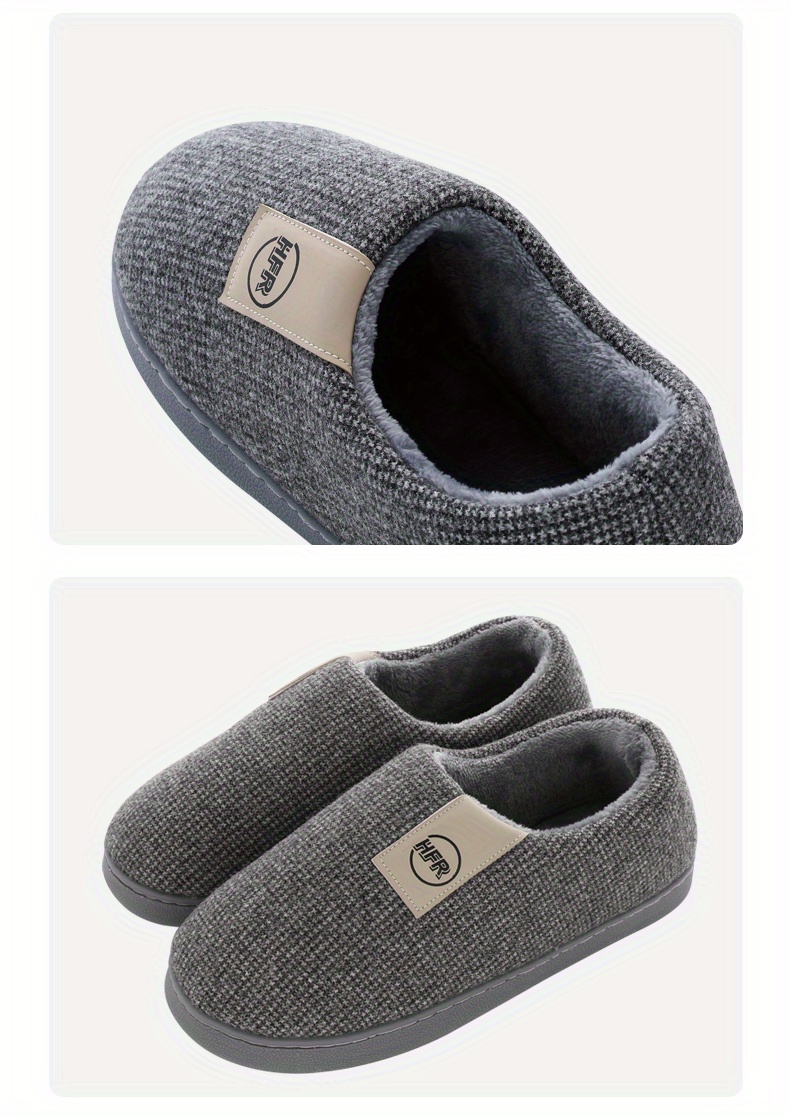 unisex house slippers mens couples winter warm floor home slippers loafer indoor bedroom shoes women details 2