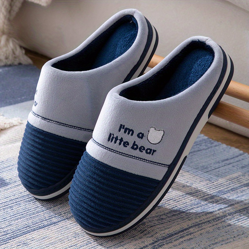 men fashion plush-2023 mens fashion plush bear graphic slippers funny animal home slipper house shoes for indoor walking autumn and winter details 0