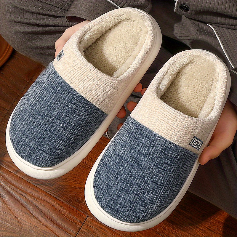 winter indoor warm man shoes couples bedroom slipper non slip soft bottom slippers unisex home slippers women cotton shoes details 0