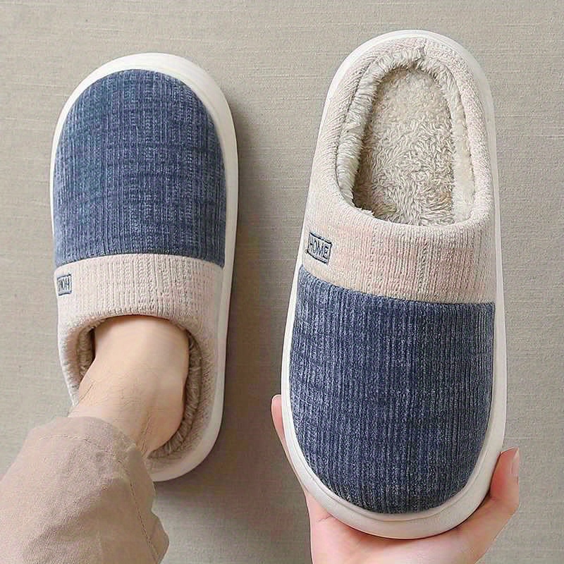 winter indoor warm man shoes couples bedroom slipper non slip soft bottom slippers unisex home slippers women cotton shoes details 4