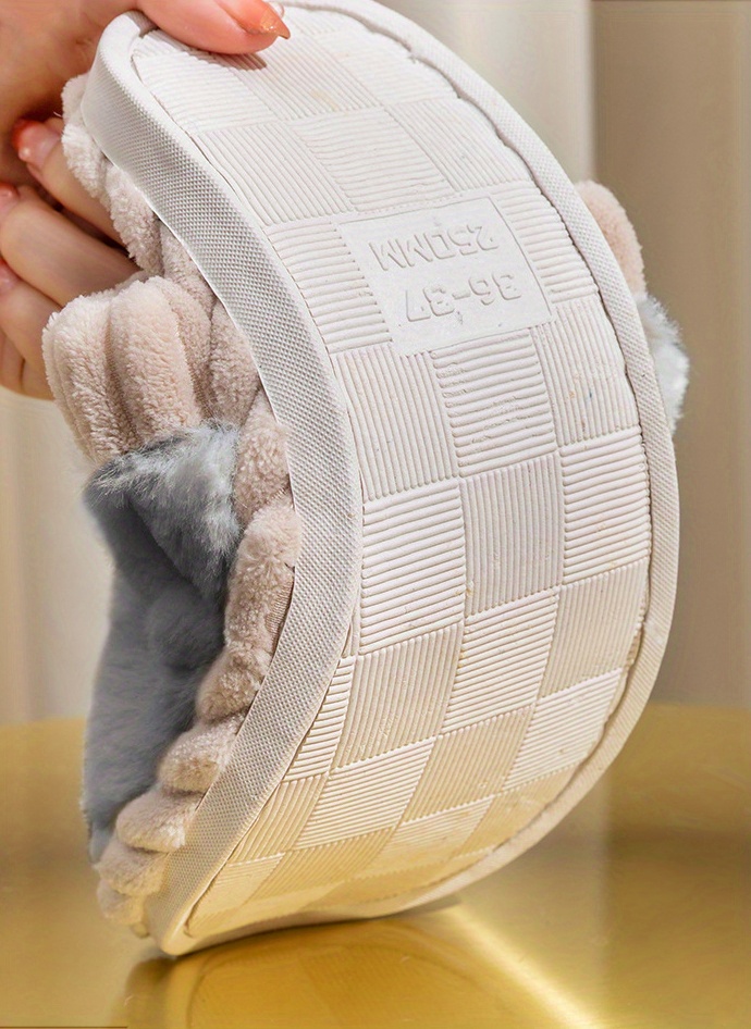 beehive like home slippers soft plush cozy house slippers anti skid slip on shoes indoor for men winter shoes details 3