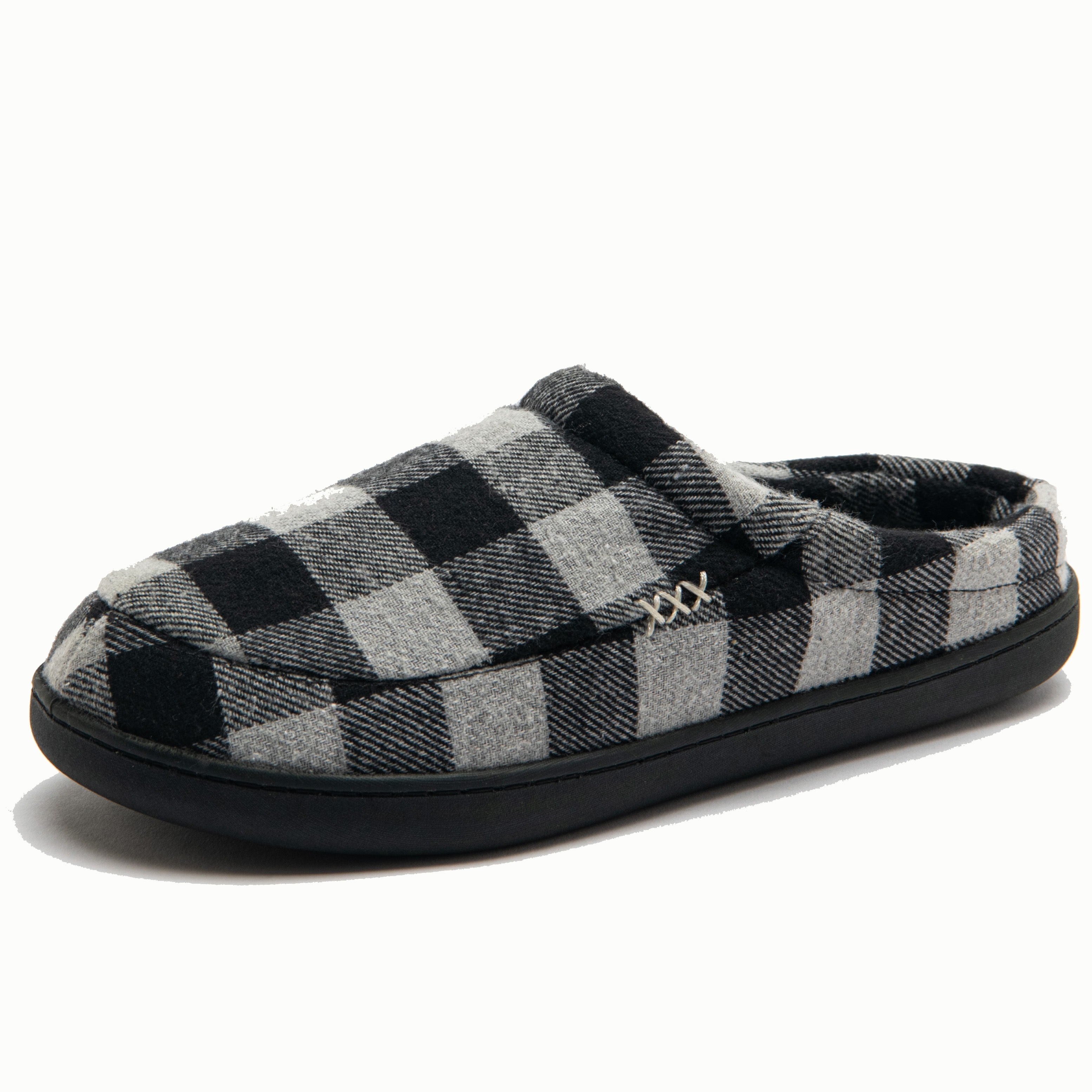 plaid home slippers soft cozy house slippers anti skid slip on shoes indoor for men fall winter shoes with plus sizes available details 3