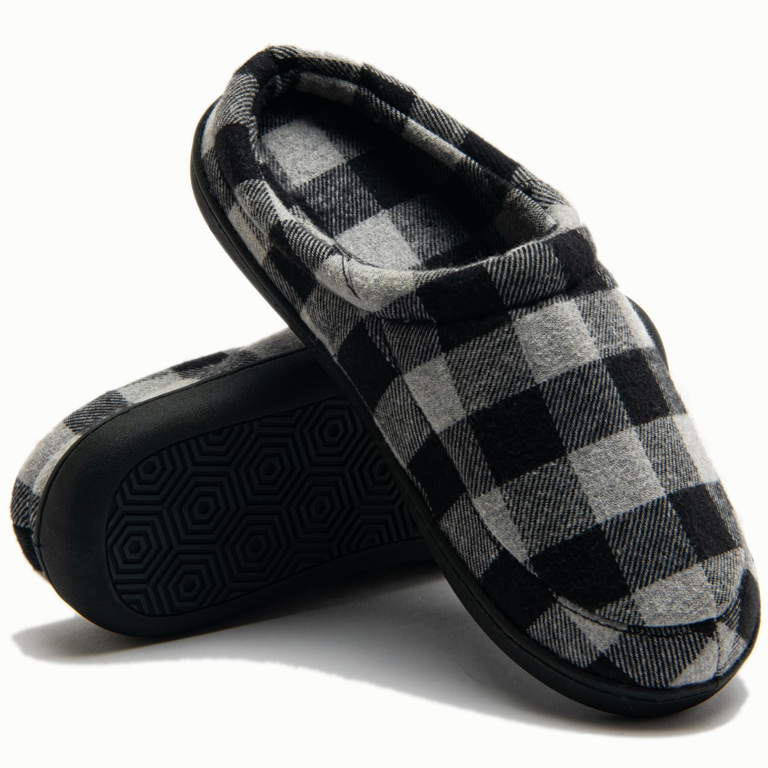 plaid home slippers soft cozy house slippers anti skid slip on shoes indoor for men fall winter shoes with plus sizes available details 5