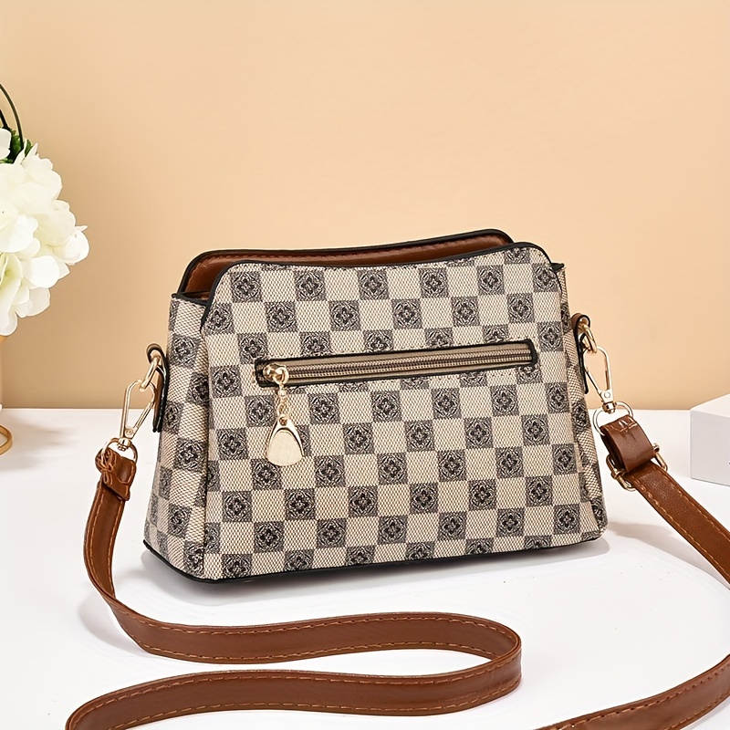 vintage crossbody tote bag retro pu shoulder bag womens fashion handbag phone purse details 4