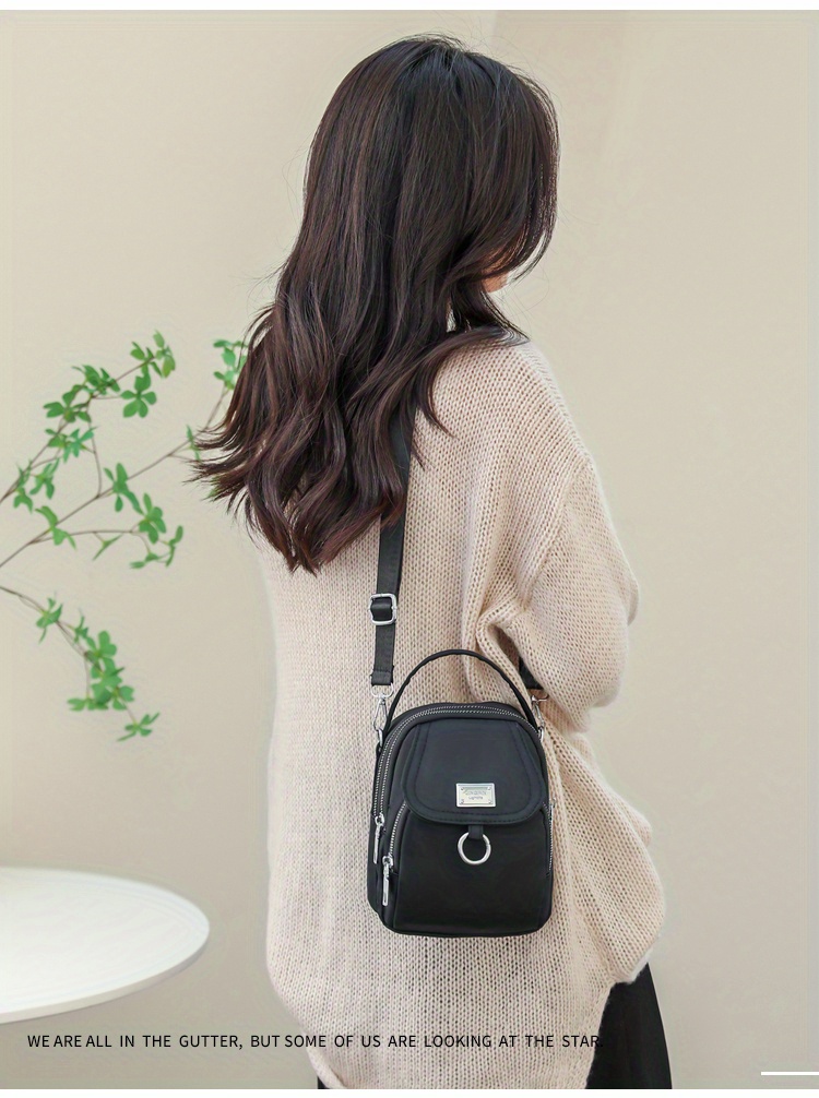 solid color zipper crossbody bag all mat h coin purse womens shoulder bag for shopping details 10