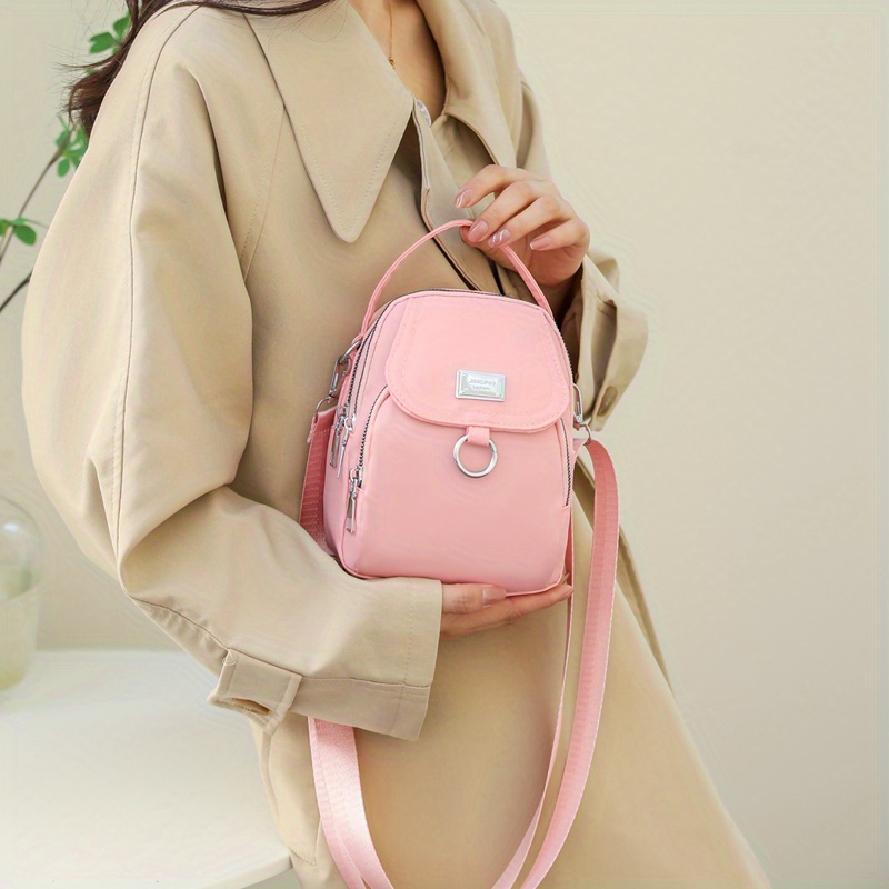 mini casual design crossbody bag solid color satchel bag all match zipper shoulder bag details 6