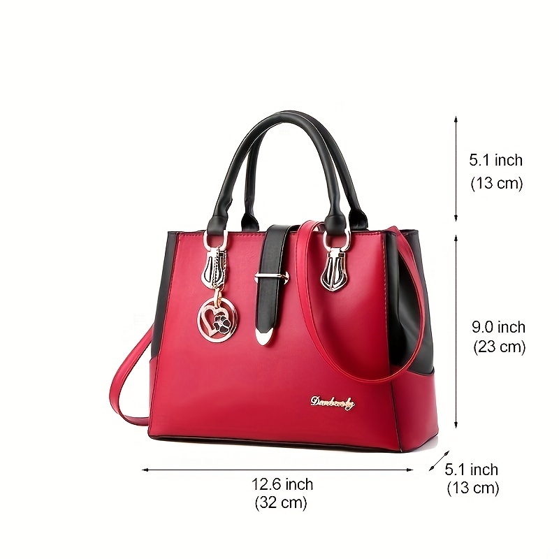 fashion handbag for women large capacity crossbody bag elegant top handle satchel purse details 4