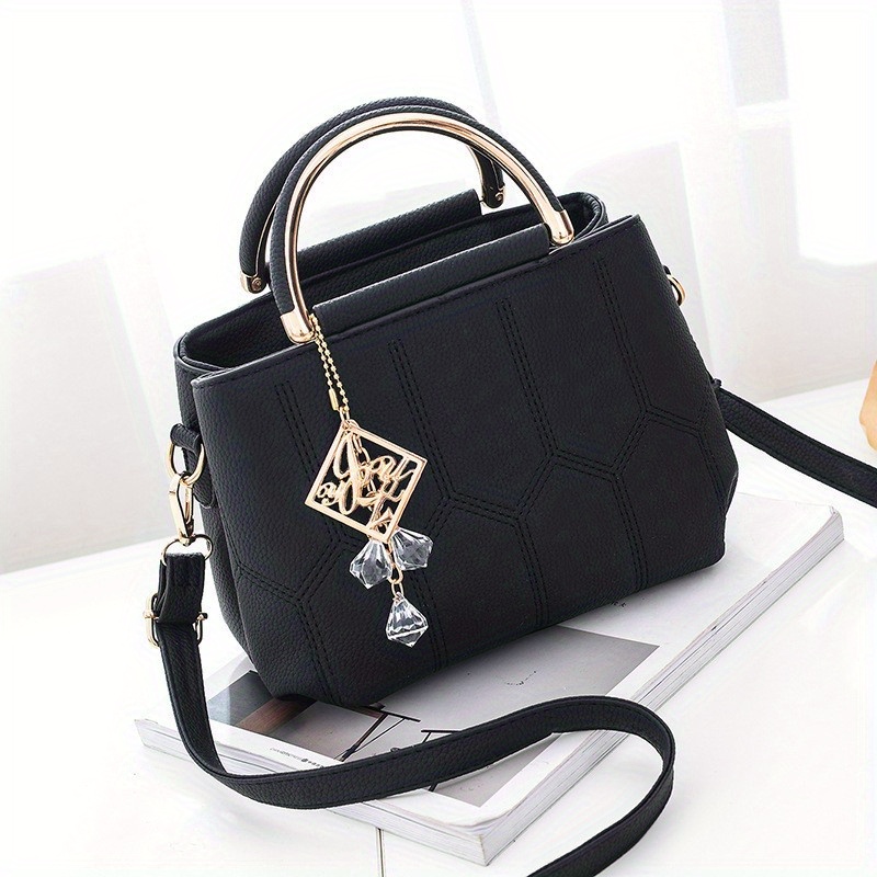 womens elegant geometric pattern satchel bag all match shoulder bag casual tote bag details 4