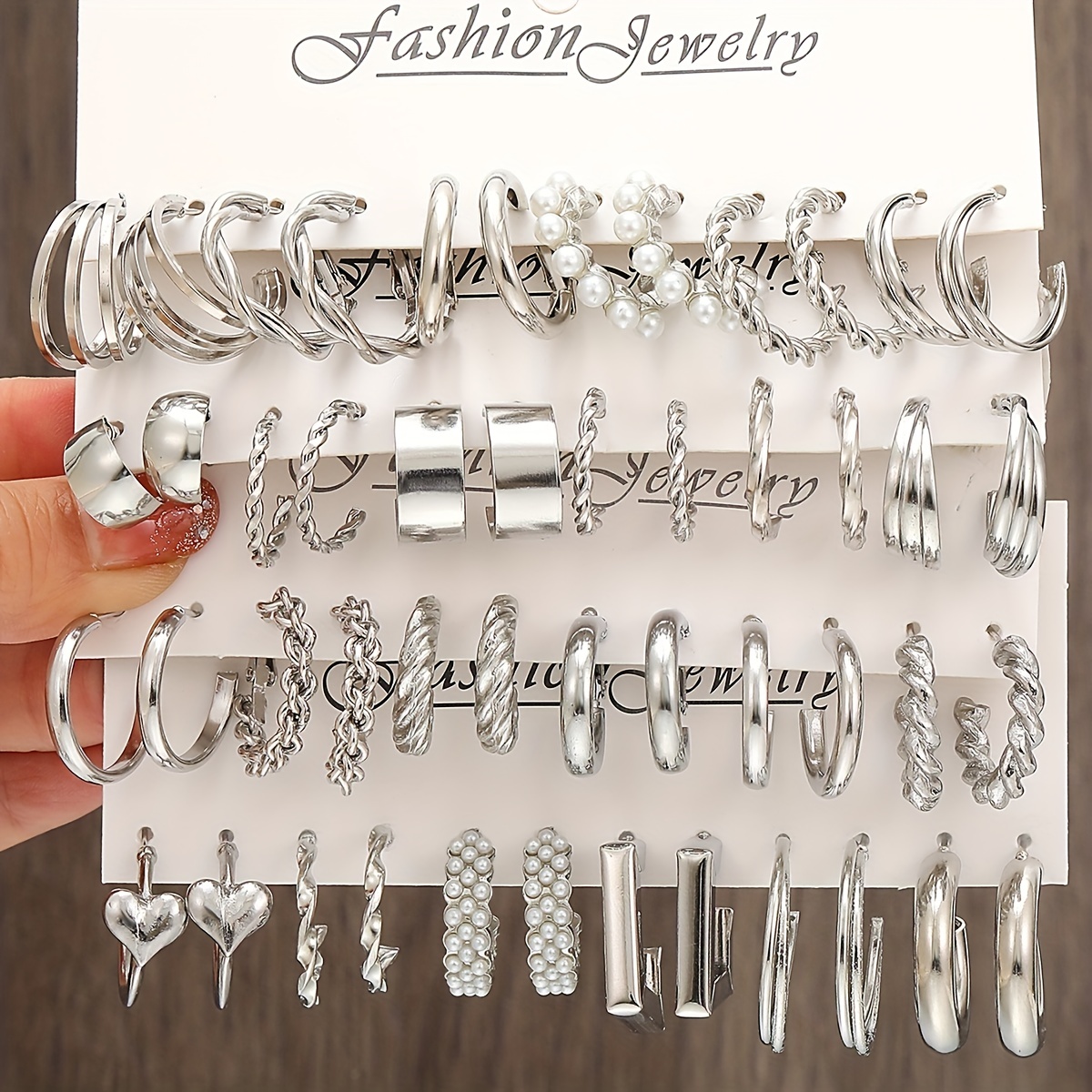 24 pairs golden hoop earrings set elegant simple style zinc alloy jewelry daily wear accessories female trendy gift details 0