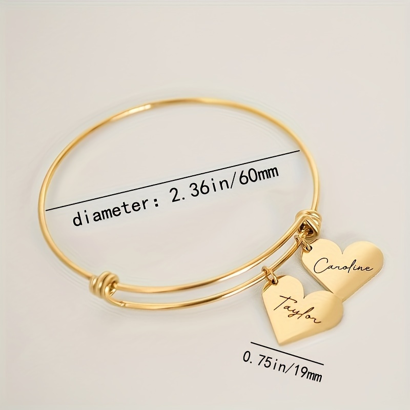 multiple personalized customized stainless steel nameplate bracelet engraved name bracelet valentines day gift details 4