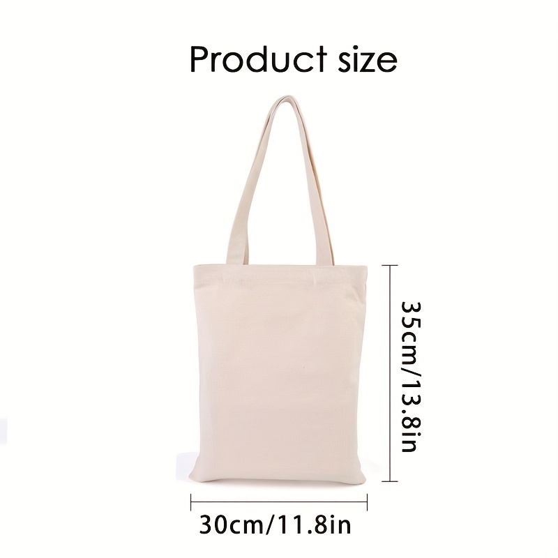 3 pieces canvas tote bags cotton handbag washable reusable student tote bag blank diy original design eco bag food shopping bag gift bags book bags white black nature details 0