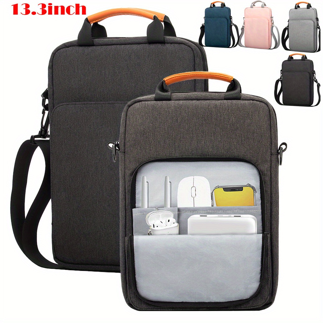 1pc 13 3 inch laptop shoulder bag waterproof handbag for 13 macbook pro m2 m1 13 6 macbook air m2 12 9 ipad pro m1 13 surface pro x 8 surface laptop go details 0