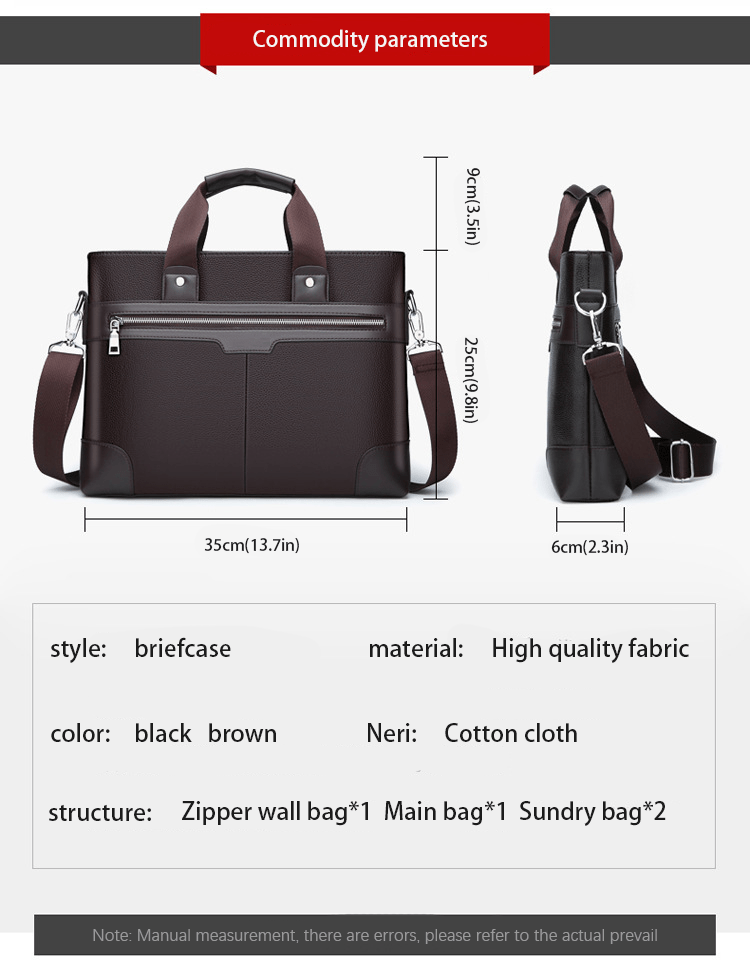 mens bag briefcase europe and america mens business commuting handbag single shoulder crossbody bag cross style computer bag details 8